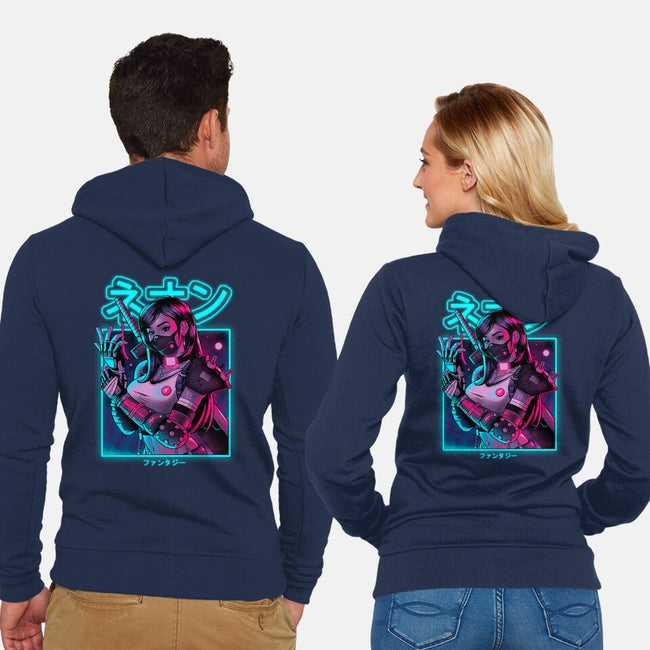 Neon Fantasy-unisex zip-up sweatshirt-Bruno Mota