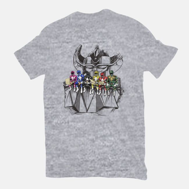 Lunch Atop A Mega-mens basic tee-zascanauta