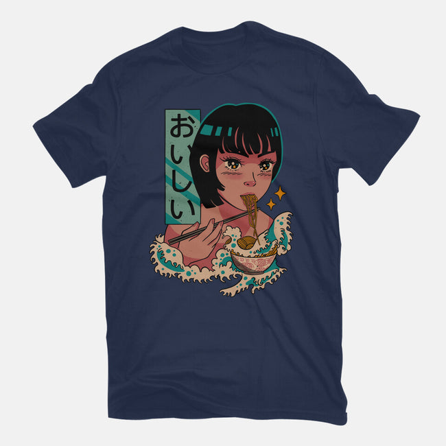Tasty Waves Of Ramen-womens basic tee-pescapin