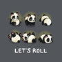 Let's Roll Panda-womens fitted tee-Vallina84