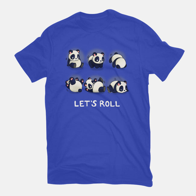 Let's Roll Panda-womens fitted tee-Vallina84