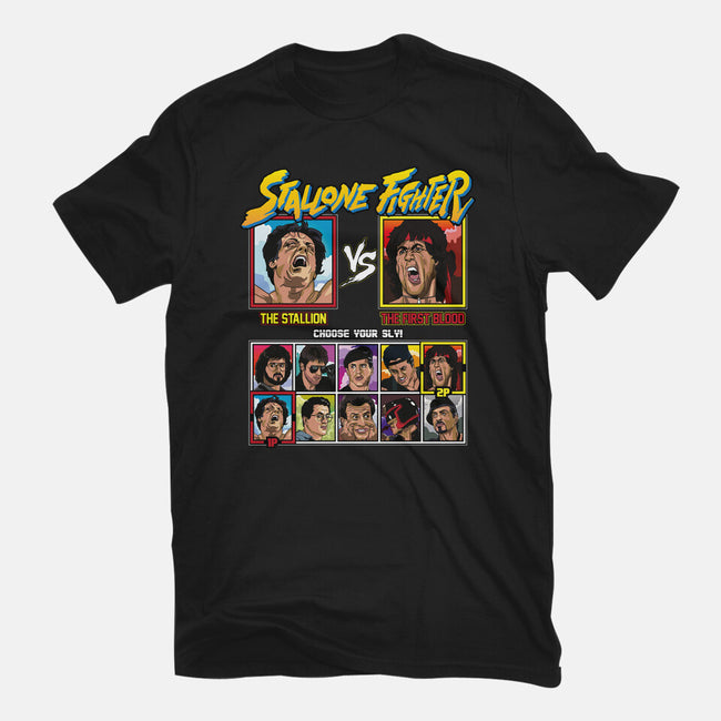 Stallone Fighter-youth basic tee-Retro Review