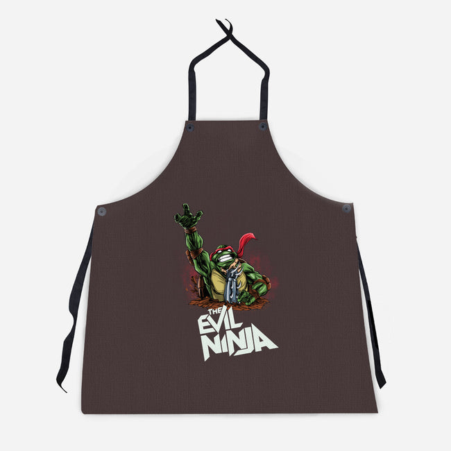 The Evil Ninja-unisex kitchen apron-zascanauta