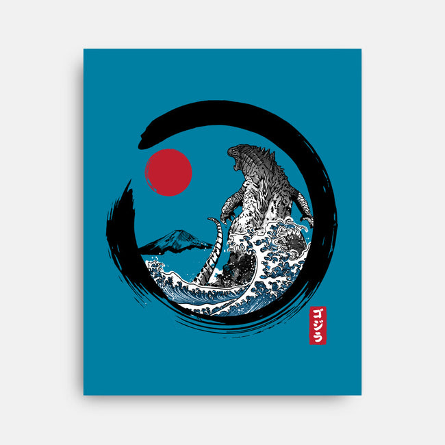 Enso Kaiju-none stretched canvas-DrMonekers