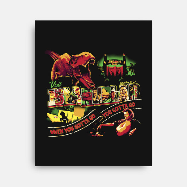 Visit Isla Nublar-none stretched canvas-goodidearyan