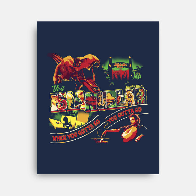 Visit Isla Nublar-none stretched canvas-goodidearyan
