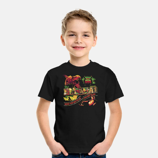 Visit Isla Nublar-youth basic tee-goodidearyan