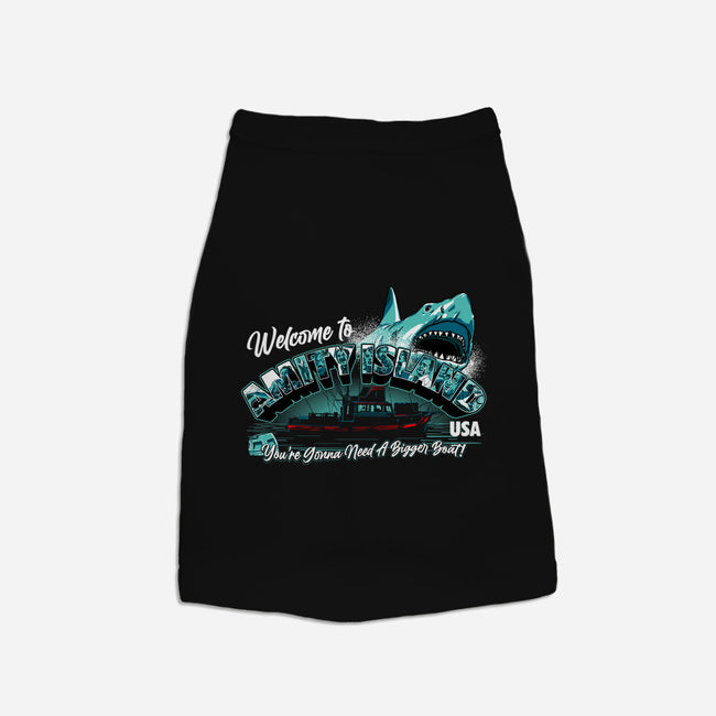 Welcome To Amity Island-cat basic pet tank-goodidearyan