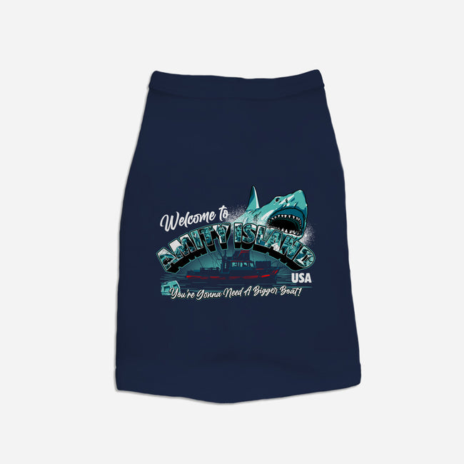 Welcome To Amity Island-dog basic pet tank-goodidearyan
