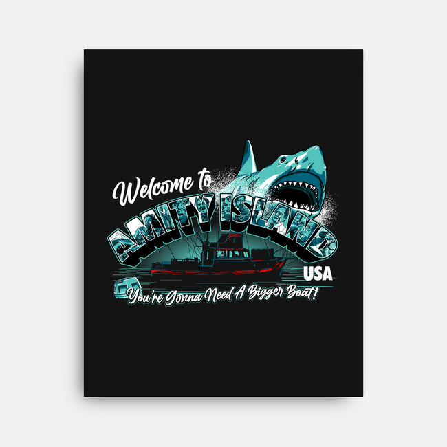 Welcome To Amity Island-none stretched canvas-goodidearyan