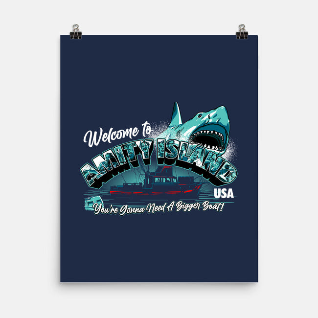 Welcome To Amity Island-none matte poster-goodidearyan