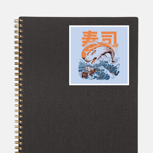 Moby Sushi-none glossy sticker-ilustrata