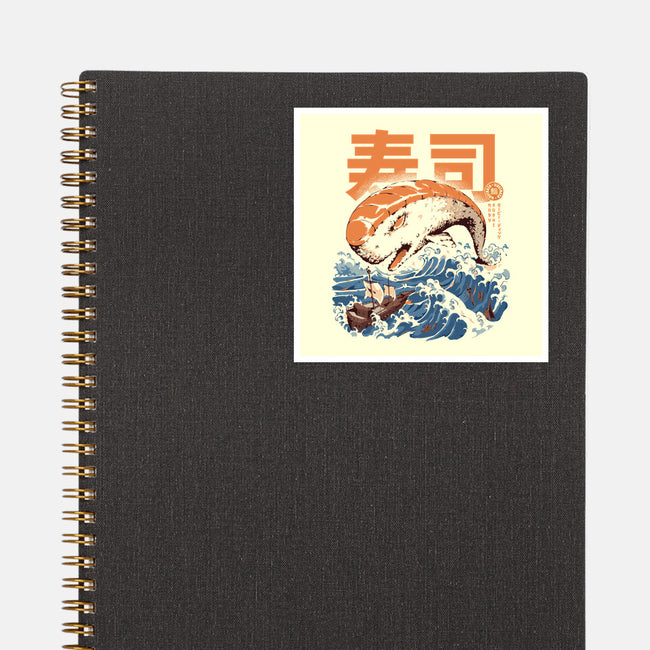 Moby Sushi-none glossy sticker-ilustrata