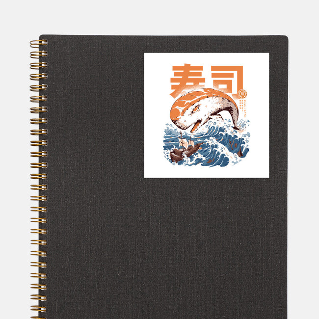 Moby Sushi-none glossy sticker-ilustrata