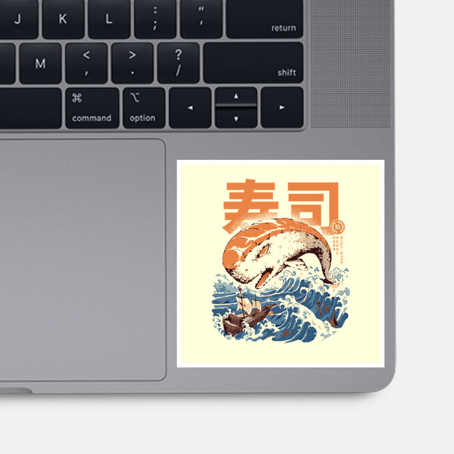 Moby Sushi-none glossy sticker-ilustrata