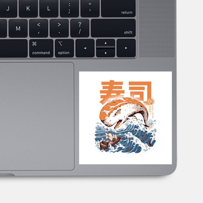 Moby Sushi-none glossy sticker-ilustrata