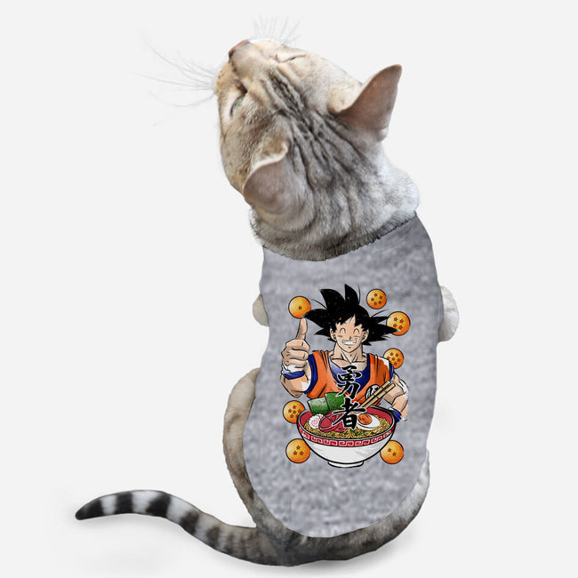 Saiyan Ramen-cat basic pet tank-DrMonekers