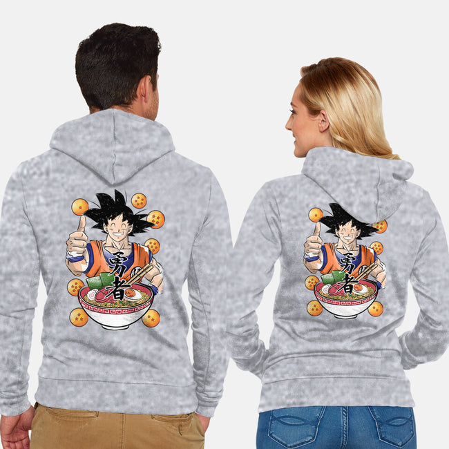 Saiyan Ramen-unisex zip-up sweatshirt-DrMonekers