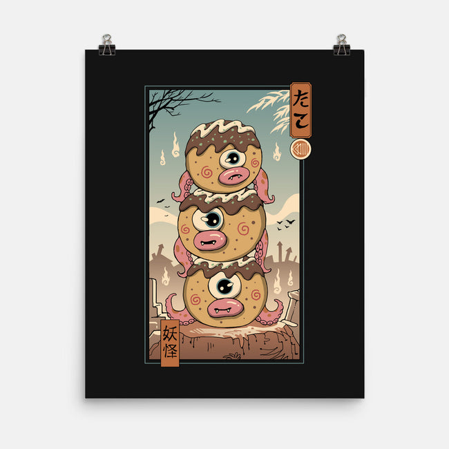 Yokai Takoyaki In Edo-none matte poster-vp021