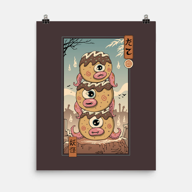 Yokai Takoyaki In Edo-none matte poster-vp021
