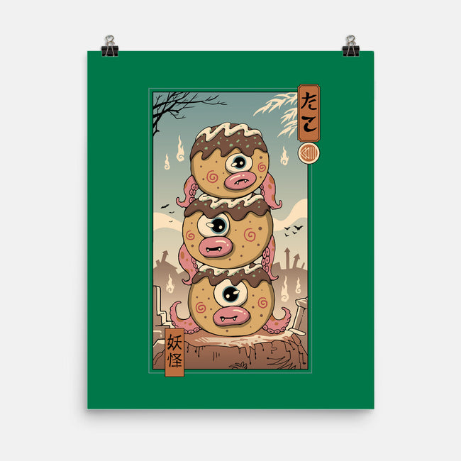 Yokai Takoyaki In Edo-none matte poster-vp021