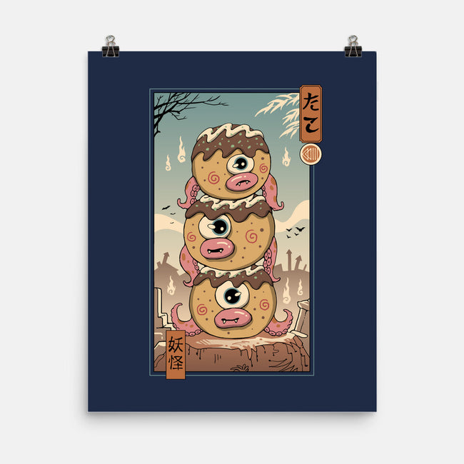 Yokai Takoyaki In Edo-none matte poster-vp021