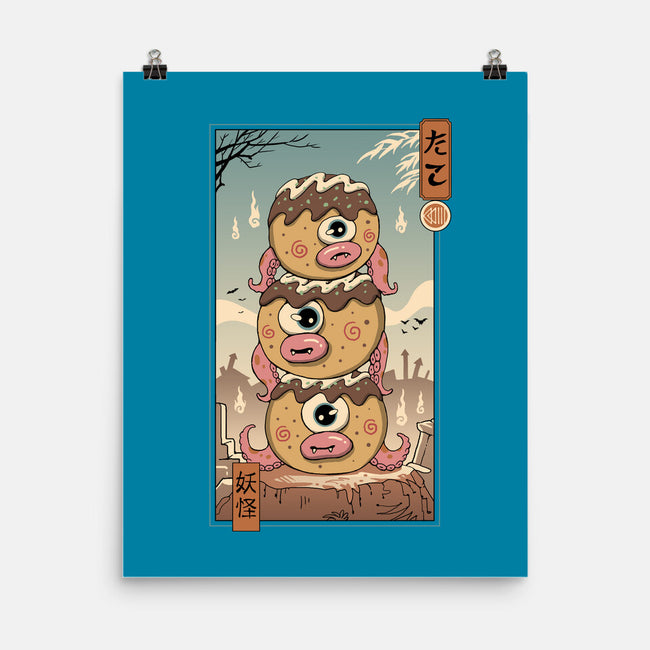 Yokai Takoyaki In Edo-none matte poster-vp021
