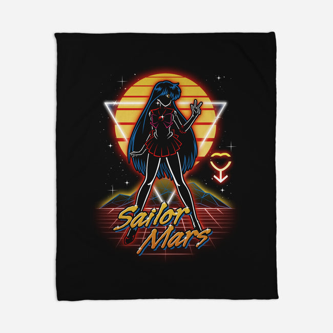 Retro Mars Guardian-none fleece blanket-Olipop