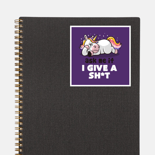 Ask Me If I Give A Shit-none glossy sticker-eduely