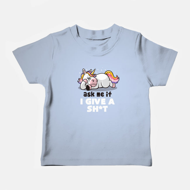 Ask Me If I Give A Shit-baby basic tee-eduely