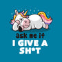 Ask Me If I Give A Shit-none stretched canvas-eduely