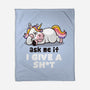 Ask Me If I Give A Shit-none fleece blanket-eduely