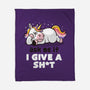 Ask Me If I Give A Shit-none fleece blanket-eduely