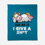 Ask Me If I Give A Shit-none fleece blanket-eduely