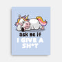 Ask Me If I Give A Shit-none stretched canvas-eduely