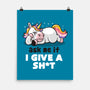 Ask Me If I Give A Shit-none matte poster-eduely