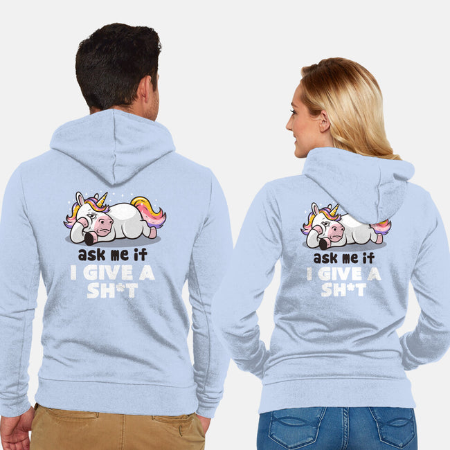 Ask Me If I Give A Shit-unisex zip-up sweatshirt-eduely