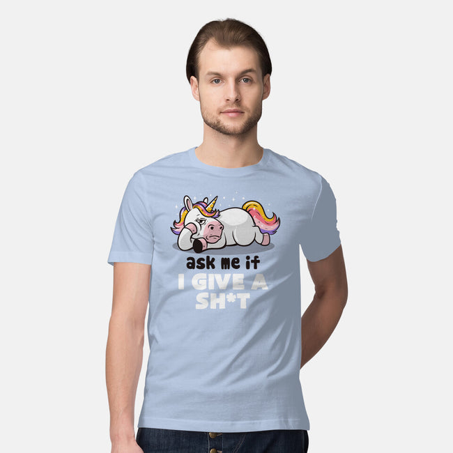 Ask Me If I Give A Shit-mens premium tee-eduely