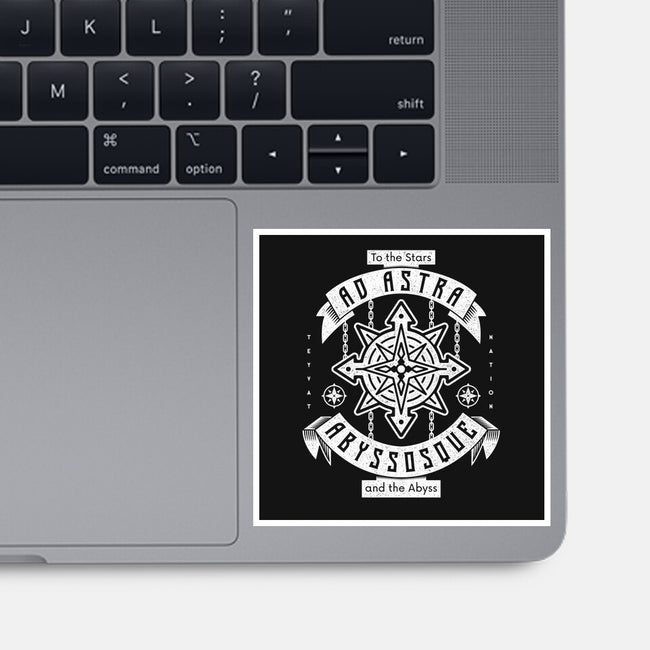 Ad Astra Abyssoque-none glossy sticker-Logozaste