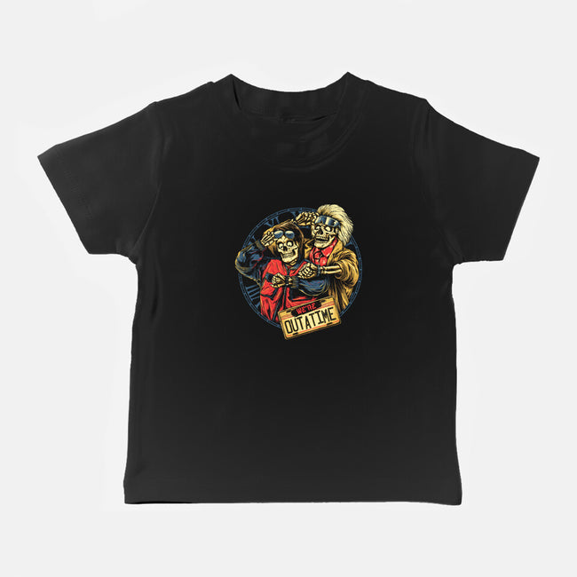 Time is Up-baby basic tee-glitchygorilla