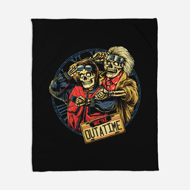 Time is Up-none fleece blanket-glitchygorilla