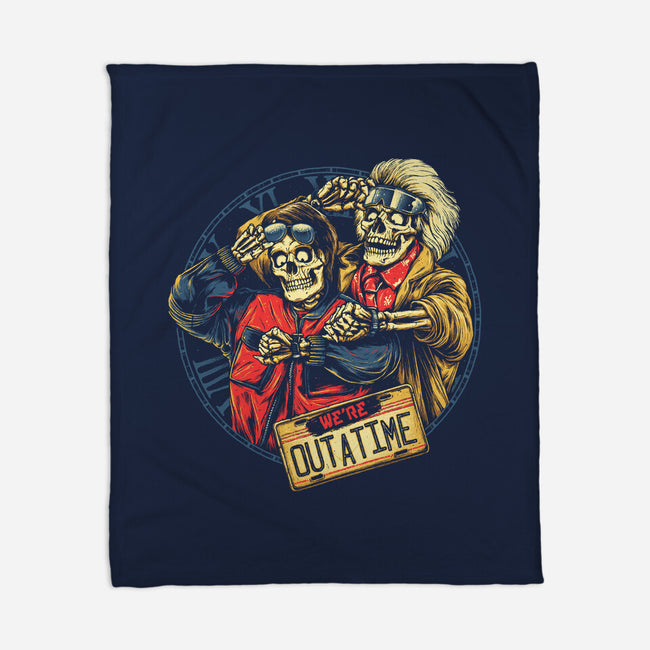 Time is Up-none fleece blanket-glitchygorilla