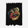 Time is Up-none polyester shower curtain-glitchygorilla