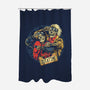 Time is Up-none polyester shower curtain-glitchygorilla