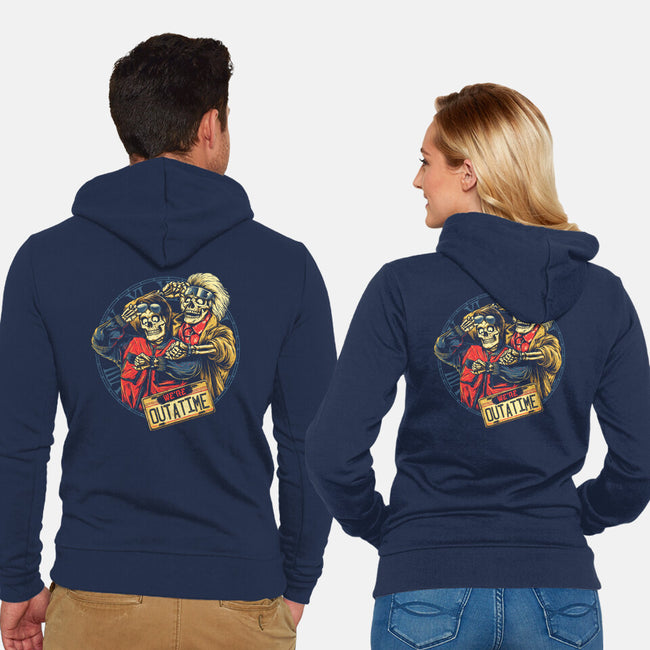 Time is Up-unisex zip-up sweatshirt-glitchygorilla