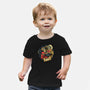 Time is Up-baby basic tee-glitchygorilla