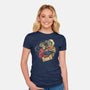 Time is Up-womens fitted tee-glitchygorilla
