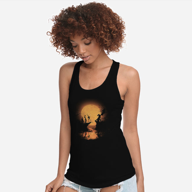 Hallows In Moonlight-womens racerback tank-fanfabio