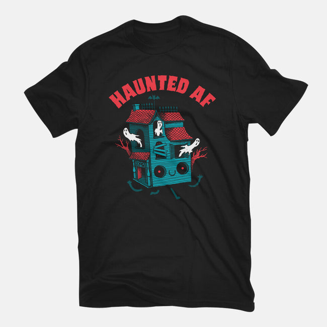 Haunted AF-womens fitted tee-DinoMike