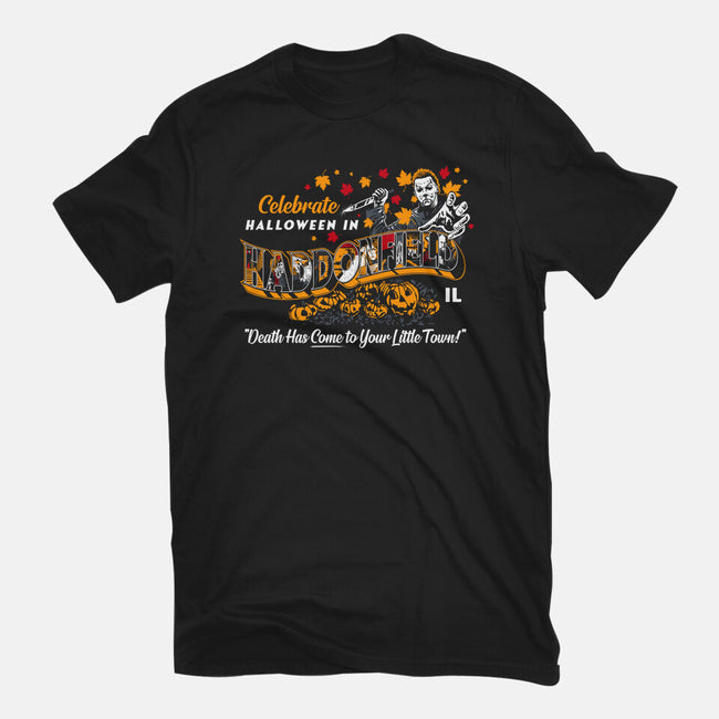 Celebrate Halloween In Haddonfield-womens basic tee-goodidearyan